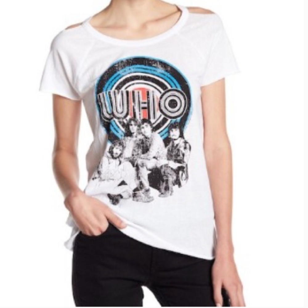 Chaser Distressed Band Tee Short Sleeve XS